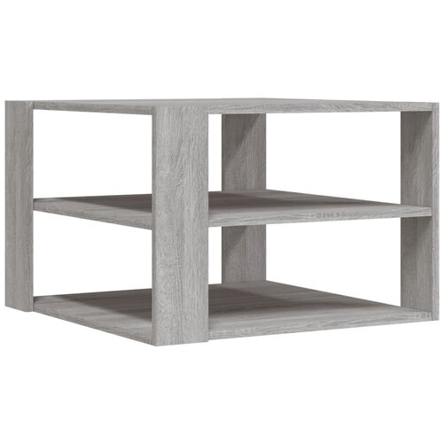 Maison Chic Klubska mizica - kavna mizica - Nizka mizica siva sonoma 59,5x59,5x40 cm inženirski les, (21753326) Slike