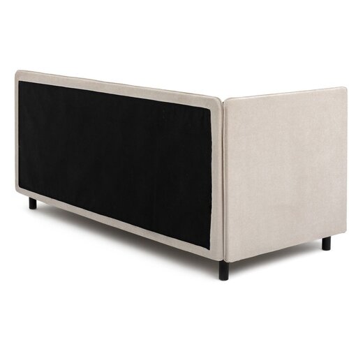 Bonami Selection bež oblazinjena postelja s prostorom za shranjevanje z vzmetnico 90x200 cm avela &amp;ndash; Slike