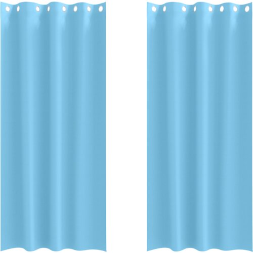 VidaXL Zavjese 2 pcs Svijetlo plava 260 x 140 cm Poliester Slike