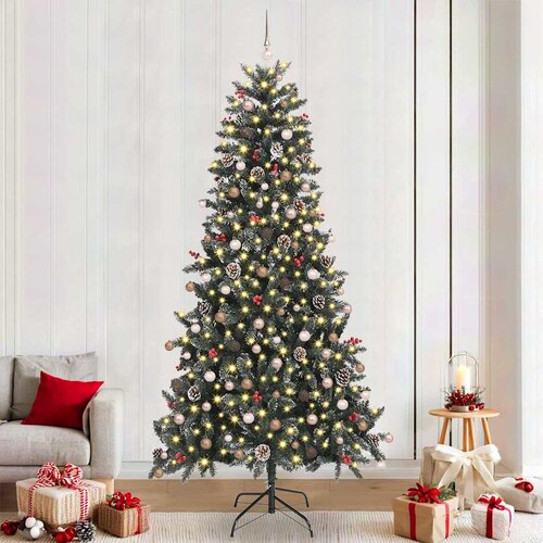 vidaXL Umestno božično drevo med 300 LED Zelena 129.5 x 129.5 x 240 cm Cene