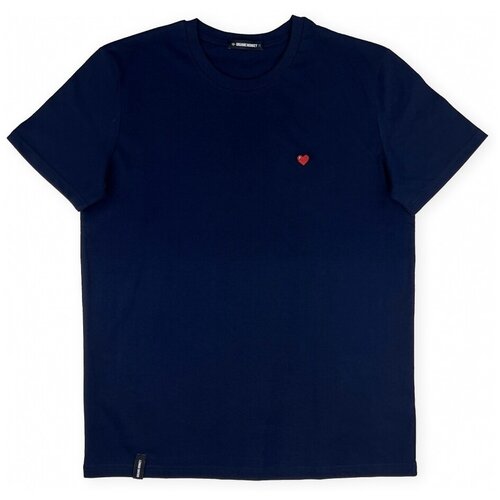 Organic Monkey Majice &amp;amp; Polo majice Pixel Heart T-Shirt - Navy Modra Slike