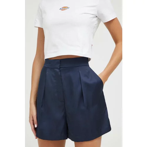 Abercrombie & Fitch Kratke hlače ženski, mornarsko modra barva