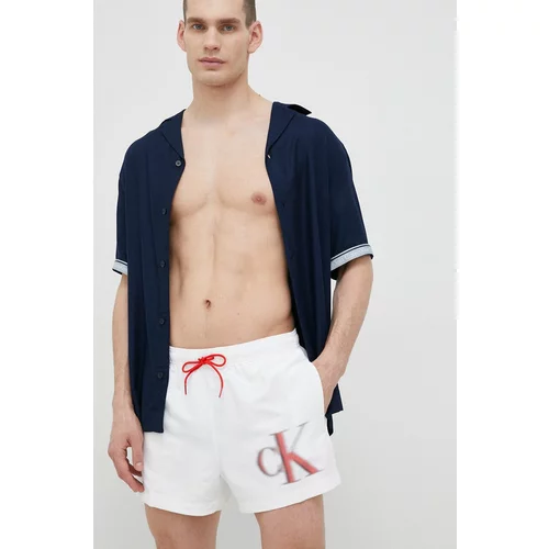 Calvin Klein Kratke hlače za kupanje boja: bijela