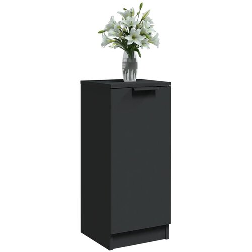  Komode 2 kom crne 30 x 30 x 70 cm od konstruiranog drva Slike