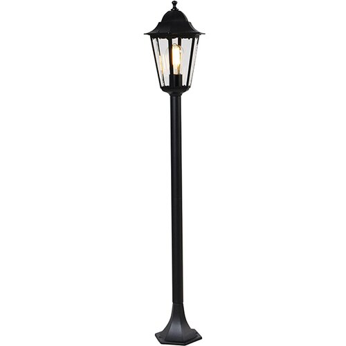 QAZQA Stoječa zunanja svetilka črna 120 cm IP44 - New Orleans Slike