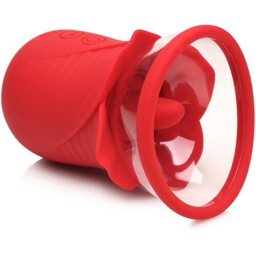 Bloomgasm Lily Lover Sucking & Vibrating Clitoral Stimulator Red Cene
