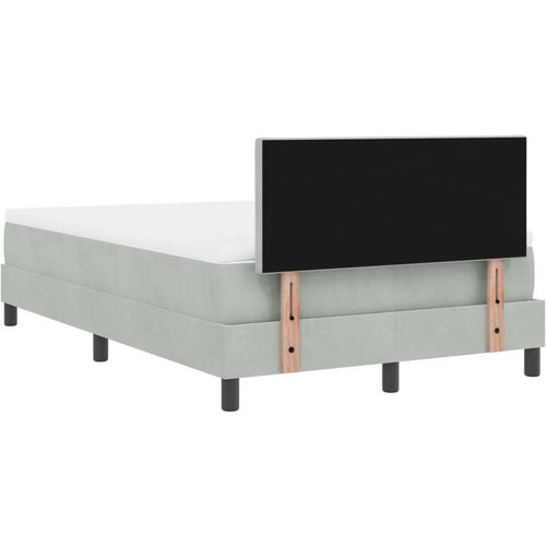 VidaXL Krevet s Box Springom i Madracem Svjetlosiva 120x200 cm Bar&amp;scaron;un Slike