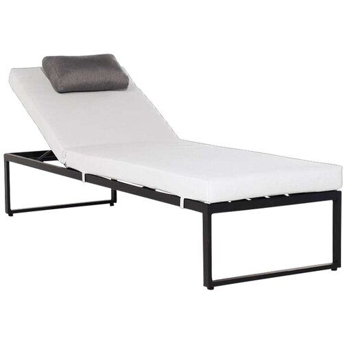 SENSUM skepparholmen ležaljka za sunčanje (200 x 67 x 32 cm, aluminij, crno-bijele boje) Slike