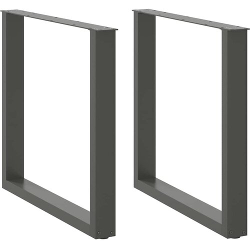 vidaXL Noge za jedilno mizo v obliki črke U, 2 kosa, antracitne, 80 x (72-73) cm, jeklo, (22123898) Cene