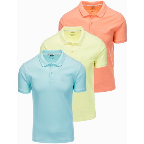 Ombre Set of men&amp;#039;s pique knit polo shirts 3-pack Slike