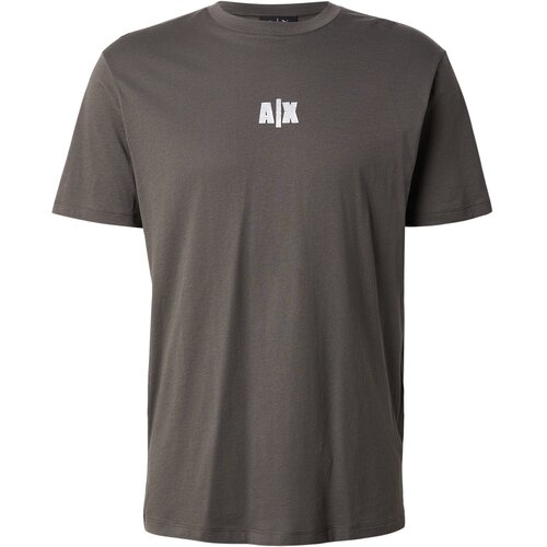 Armani Exchange Majica svetlo rjava / bela Cene