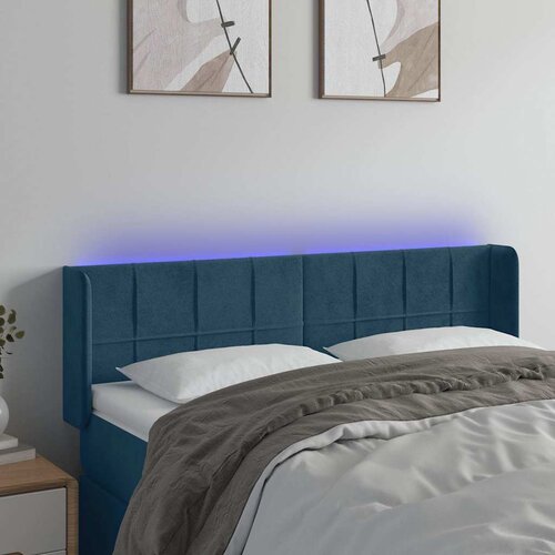  LED uzglavlje tamnoplavo 147x16x78/88 cm bar&scaron;unasto Cijene