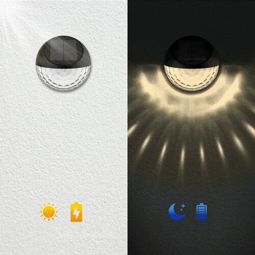 Aigostar LED RGB solarno zidno svetlo LED/2W/1,2V crna IP44 Slike