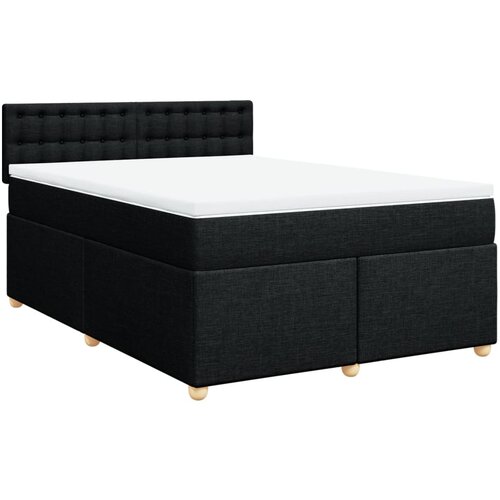Maison Chic Box spring postelja - Vzmetna postelja z vzmetnico črna 140x200 cm blago SL24129, (21879528) Cene