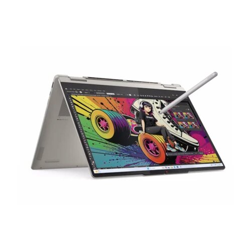 Lenovo Laptop Yoga 7 2in1 14AKP10 DOS/14" WQUX OLED MT/Ryzen AI 5-340/16GB/512GB/BKLT SRB/morska ško Cene