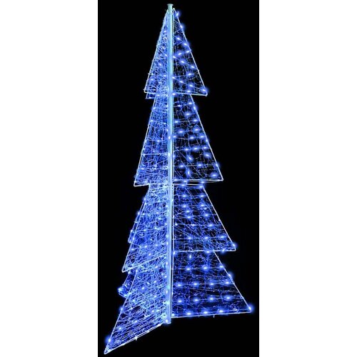 VidaXL Božićno drvce s 240 LED svjetlima Plava 180 cm Akril Slike