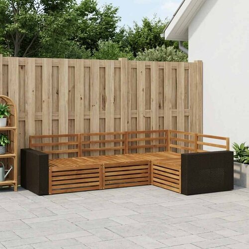  Set vanjskih sofa 4 pcs Prirodna 255,5 x 176,5 x 73 cm Cene