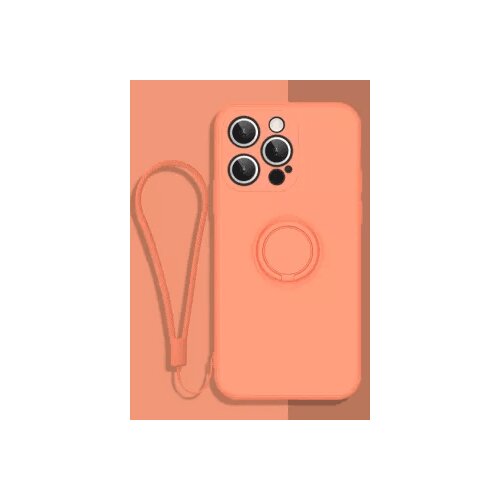  ovitek liquid ring za iphone 13 pro max - oranžen Slike