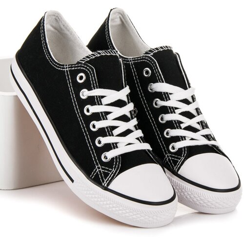 Shelvt Women's classic black sneakers Cijene