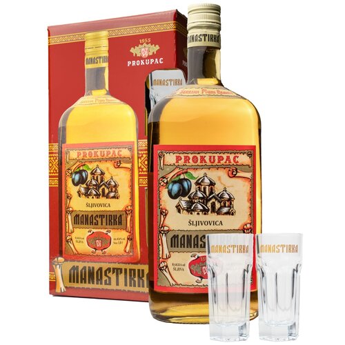 Prokupac Rakija Manastirka 1l + 2 ča&scaron;e Cene