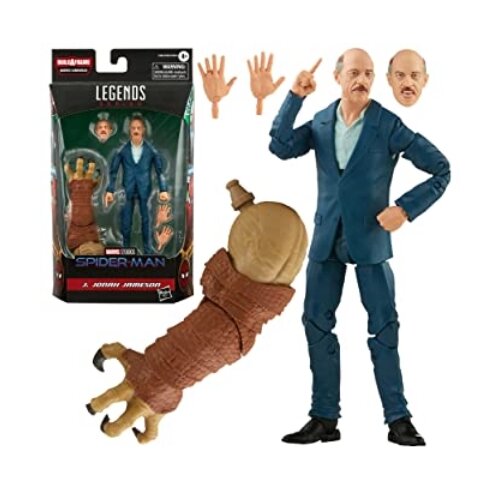 Hasbro spiderman marvel legends series j. jonah jameson 15cm zbirateljski akcijski figuri, 3 dodatki in 1 gradnja-a-figure del (-i), (20839178) Slike