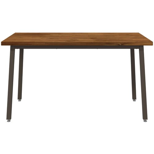  Kvadratni blagovaonski stol 140 x 90 x 75 cm Prirodna Slike