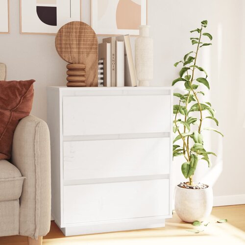 VidaXL Komoda bijela 60 x 34 x 75 cm od masivne borovine Slike