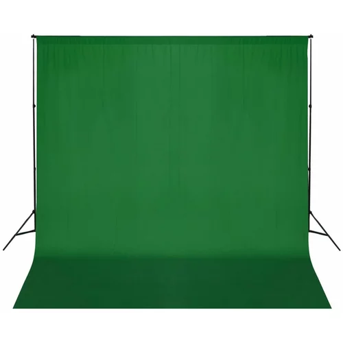 vidaXL Podporni sistem za ozadje 600 x 300 cm zelene barve