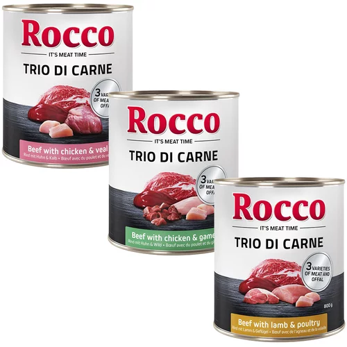 Rocco Trio di Carne mešano pakiranje 6 x 800 g - Miks 3 vrst
