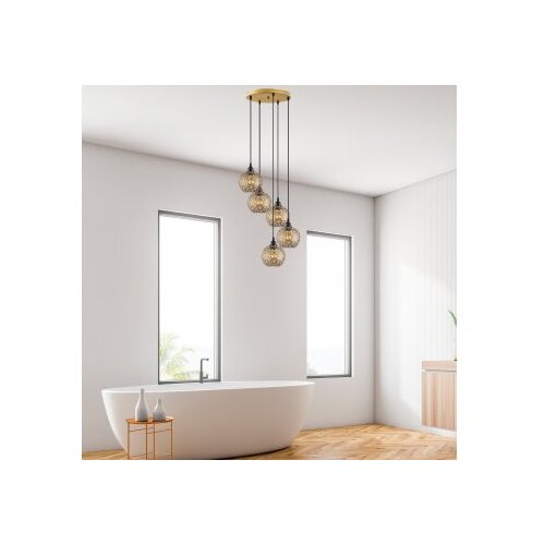 Opviq Luster Selcuklu-Mr-790-1, 60x60x111cm, IP20, Zlatna boja Slike