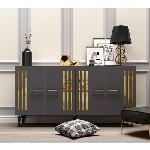 Hanah home Junes - Anthracite, Gold AnthraciteGold Console Cene