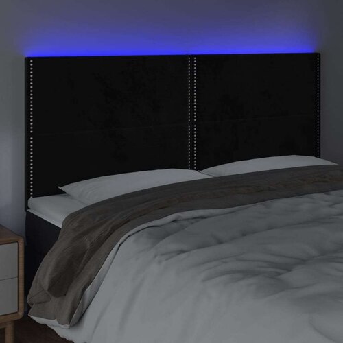  Uzglavlje crno 180x5x118/128 cm bar&amp;scaron;unasto Slike