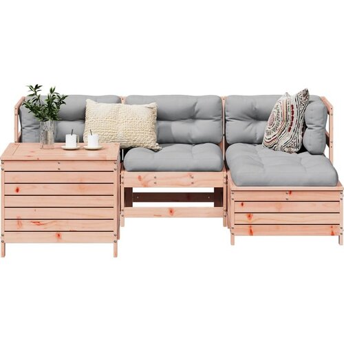 VidaXL 5-dijelni set vrtnih sofa od masivnog drva duglazije Slike