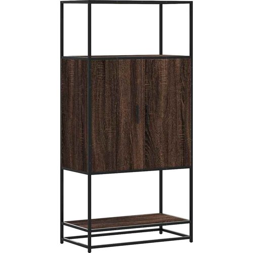 Maison Chic Visoka omara - Komoda - Predalnik rjavi hrast 68x35x139 cm inženirski les in kovina, (21722769) Slike