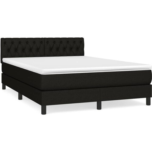 Maison Chic Box spring postelja - Vzmetna postelja z vzmetnico črna 140x200 cm blago SL20856, (21881046) Cene