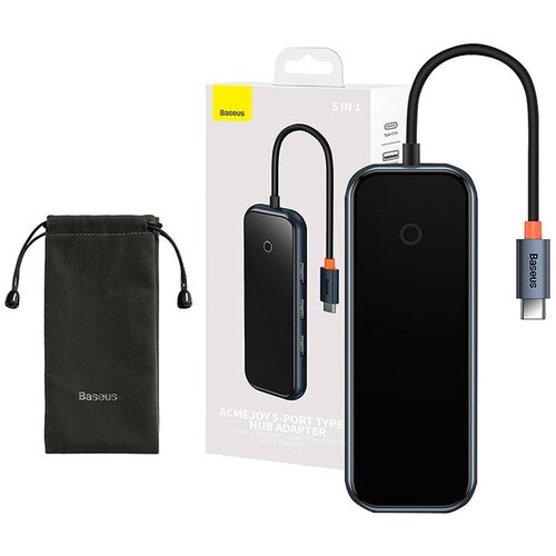 Baseus Hub 5v1 AcmeJoy series USB-C do 2xUSB 3.0 + USB 2.0 + USB-C PD + HDMI (temno siv), (20776933) Cene