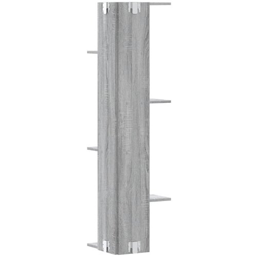  Kutna zidna polica boja hrasta 36,5x36,5x140 cm drvena Slike