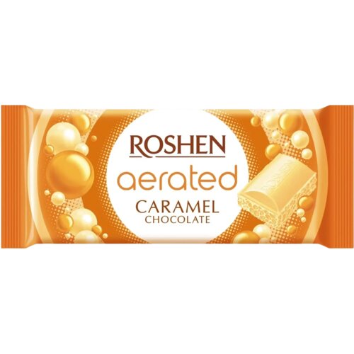 Roshen Crna čokolada bubble white karamela 80g Slike
