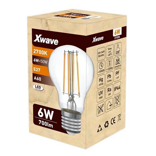 X Wave led sijalica ''xwave'' filament E27 6W SL-F-A6-2700K Cene