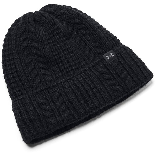 Under Armour W Halftime Cable Knit Beanie-BLK Slike