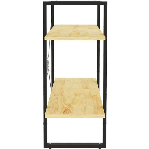 VidaXL Knjižna omara 2-nadstropna 80x30x70 cm trdna borovina Slike