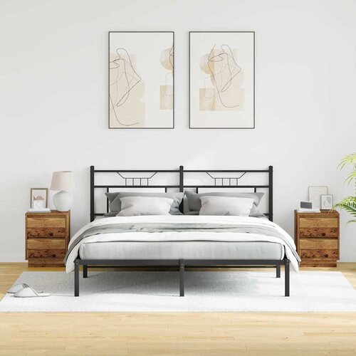  Noćni ormar s ladicama 2 pcs Staro drvo 39 x 34,5 x 50 cm Slike