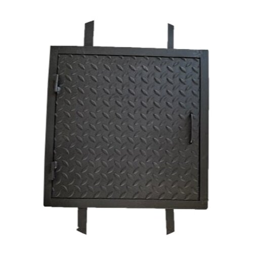 Magnum poklopac metalni, crni rebrasti lim, 500x500mm Cene