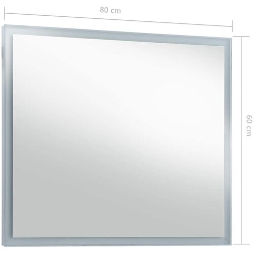  Kupaonsko LED zidno ogledalo 80 x 60 cm Slike