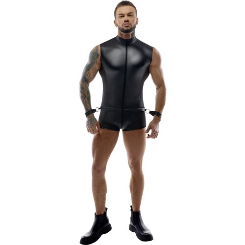 Svenjoyment Short Sleeveless Matte Look Jumpsuit 2150476 Black S Cijene