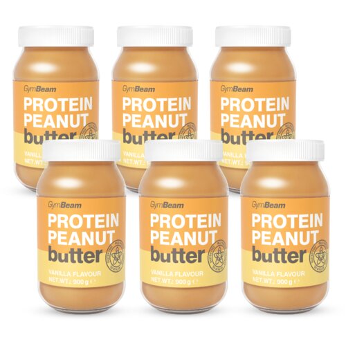 GymBeam Proteinski puter od kikirikija 6 x 900 g vanila Slike