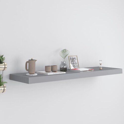 VidaXL plutajuća zidna polica siva 90 x 23,5 x 3,8 cm MDF Slike