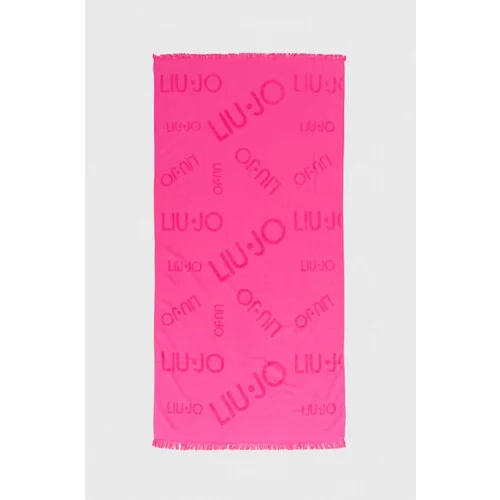 Liu Jo Pamučni ručnik boja: ružičasta