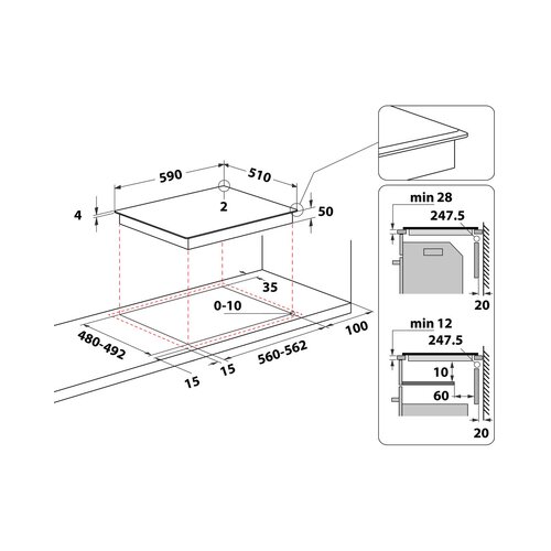 Whirlpool WL S5360 BF/W vgradna indukcijska kuhalna plo&amp;scaron;ča Slike