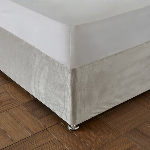 Catherine Lansfield Krem navlaka za okvir kreveta s gumom od samta 137x198 cm Kingsley – Cijene